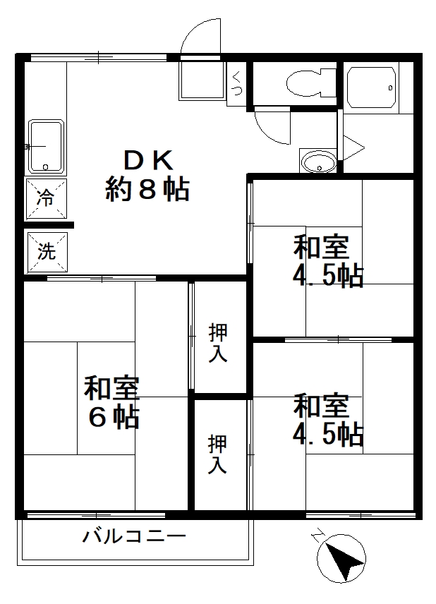 スカイハイツの間取り